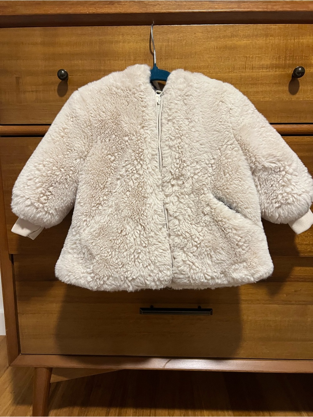 Zara Faux Shearling Jacket - Cream